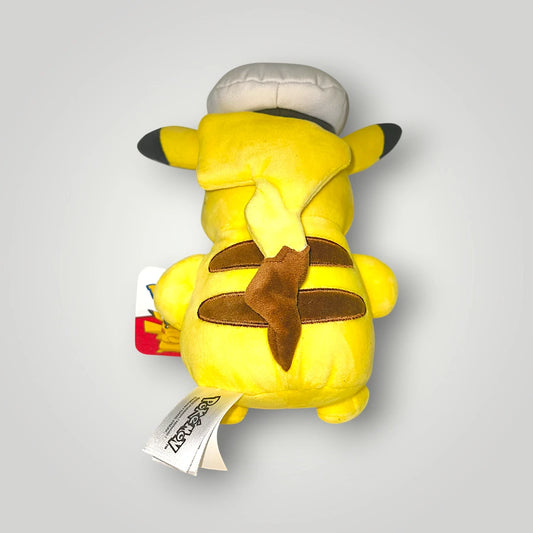 Pokémon Captain Pikachu Plush Toy 20cm Soft Figure with Hat Official Jazwares