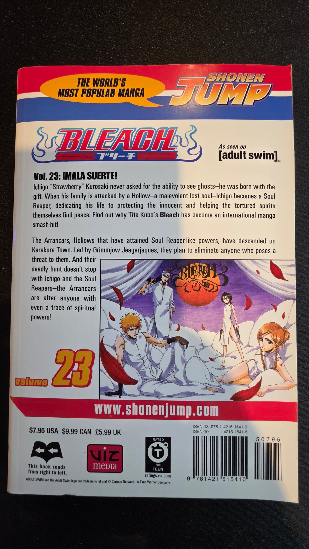 Bleach Volume 23 preowned actual copy back