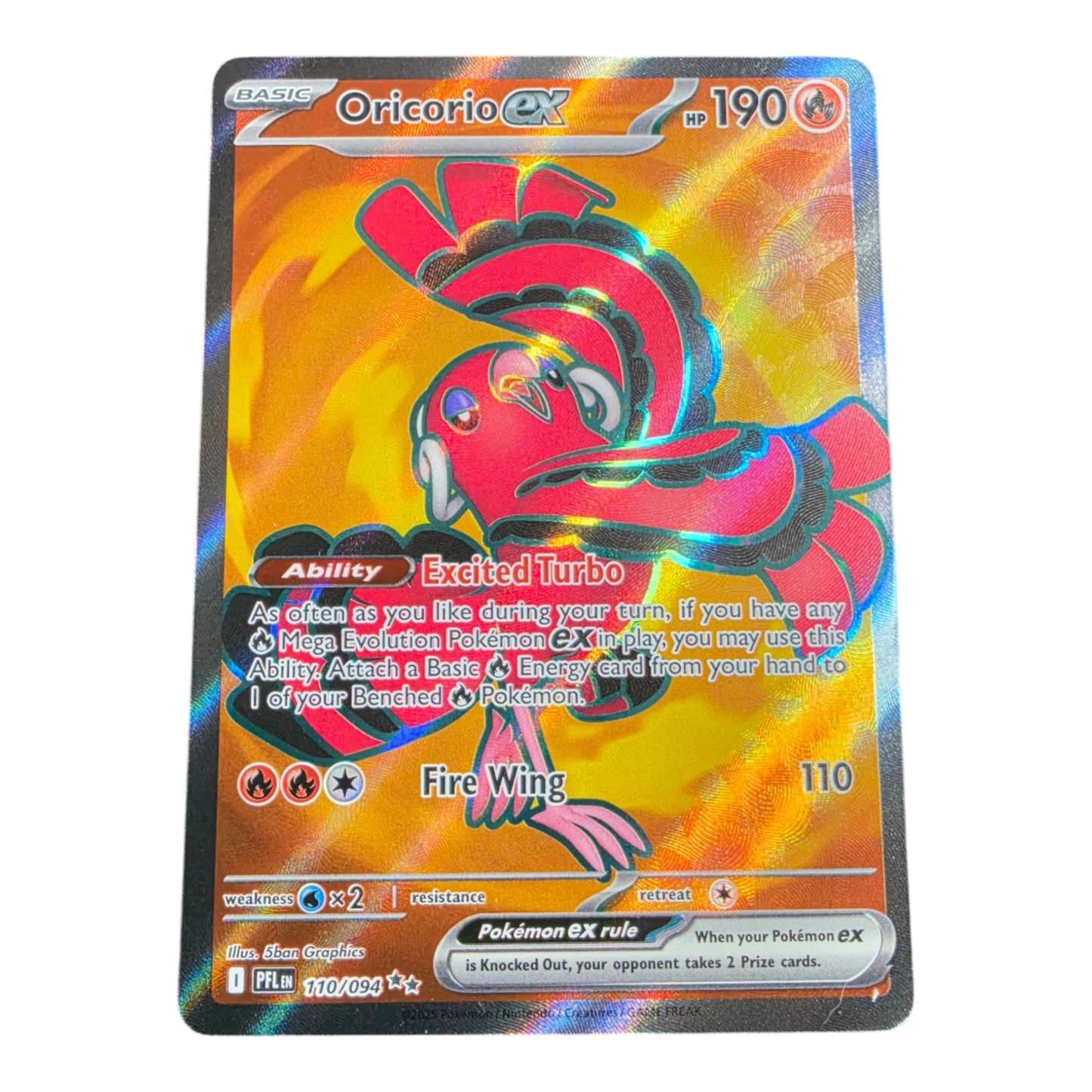 Pokémon Oricorio ex 110/094 Phantasmal Flames English UR Card NM