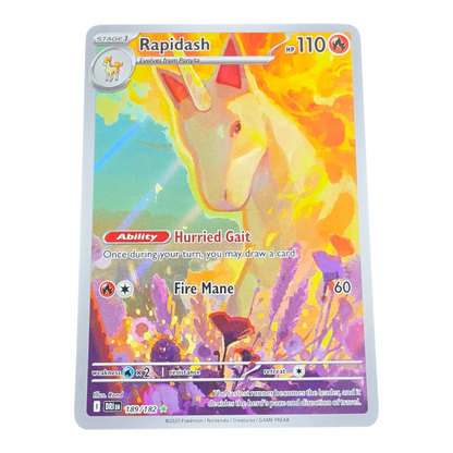 Pokémon Rapidash 189/182 Destined Rivals English IR Card NM