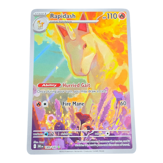 Pokémon Rapidash 189/182 Destined Rivals English IR Card NM