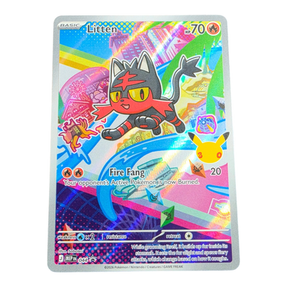 Pokémon Litten 044 Mega Evolution Promo English Holo NM