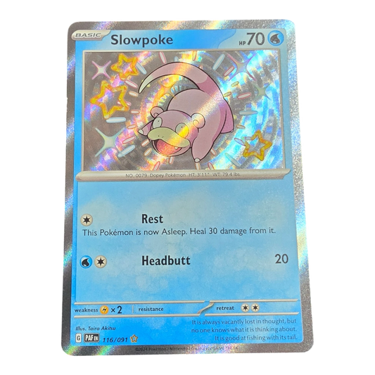 Pokémon Slowpoke 116/091 Paldean Fates English Shiny Rare NM