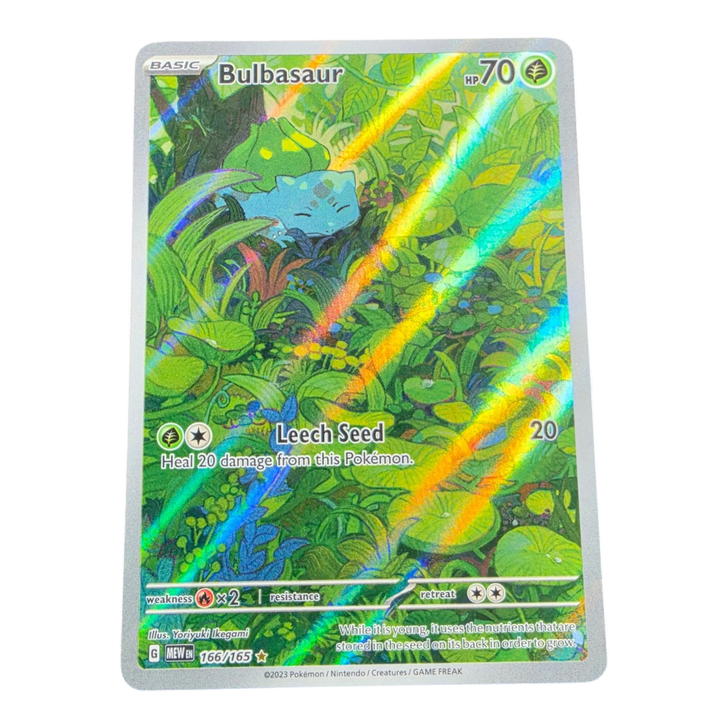 Pokémon Bulbasaur 166/165 151 English Illustration Rare NM