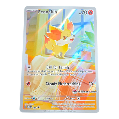 Pokémon Fennekin MEP 080 Pokémon Center Stamp English NM