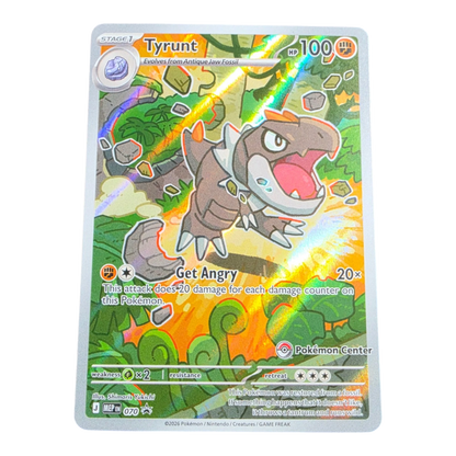 Pokémon Tyrunt MEP 070 Pokémon Center Stamp English NM