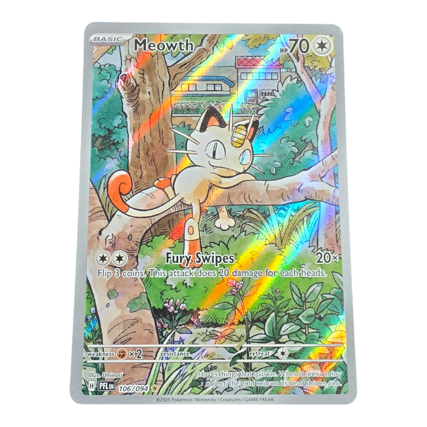 Pokémon Meowth 106/094 Phantasmal Flames English IR NM