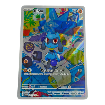 Pokémon Riolu 215/198 Scarlet & Violet English Illustration Rare LP