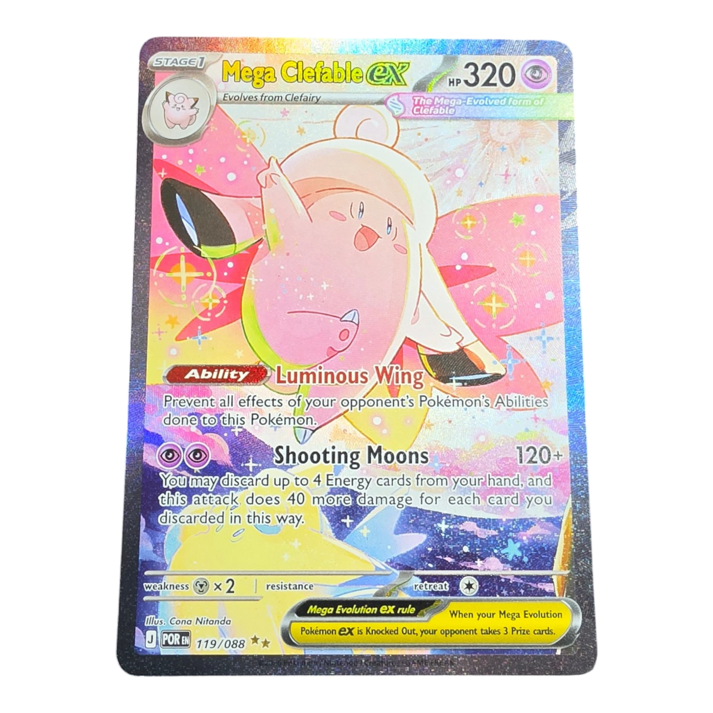 Pokémon Mega Clefable ex 119/088 Perfect Order English SIR NM
