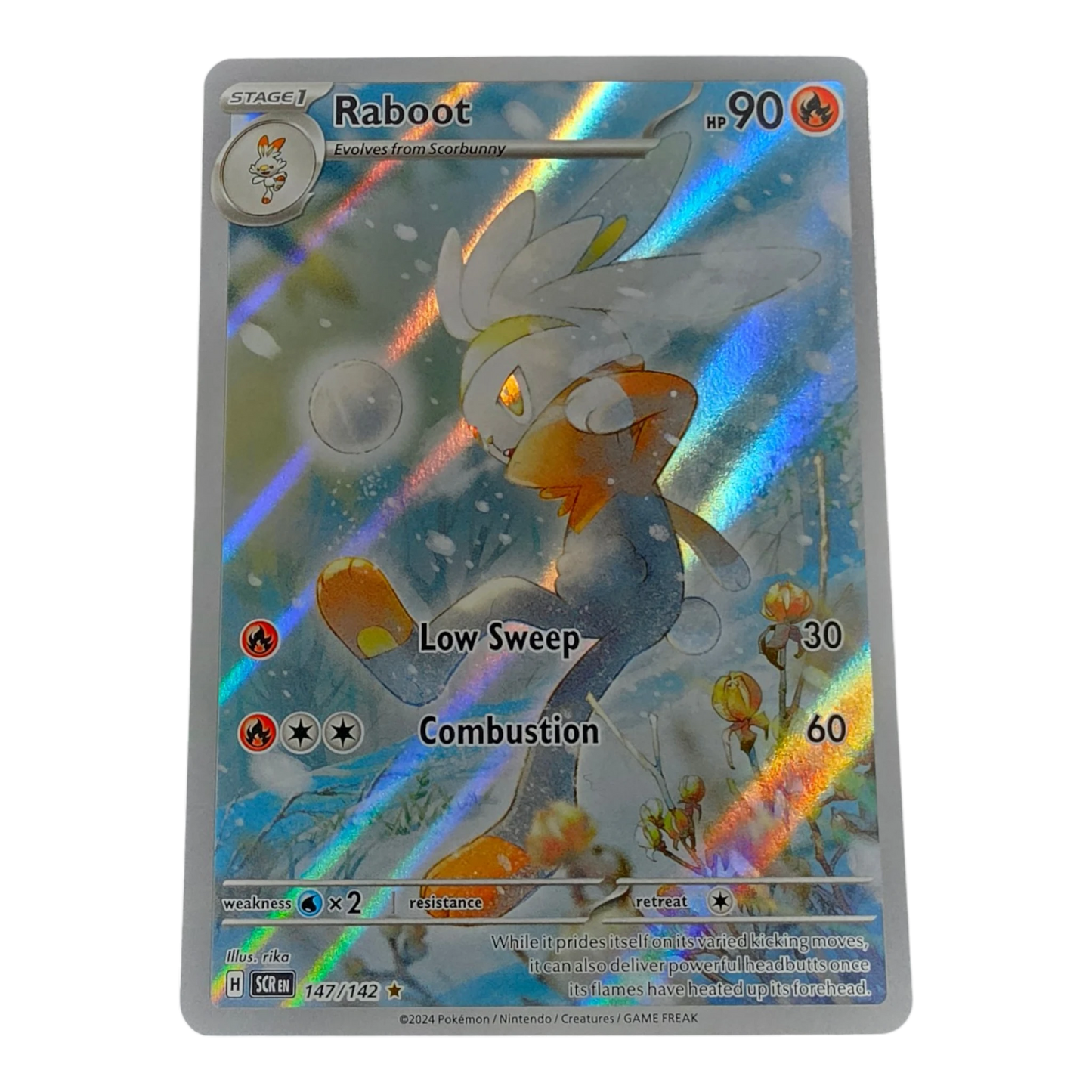 Pokémon Raboot 147/142 Stellar Crown English Illustration Rare NM