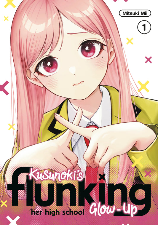 Kusunoki's Flunking Her High School Glow-Up Vol. 1 English Manga Paperback book cover