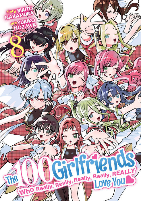 The 100 Girlfriends Who Really, Really, Really, Really, Really Love You Vol. 8 English Manga Paperback book cover