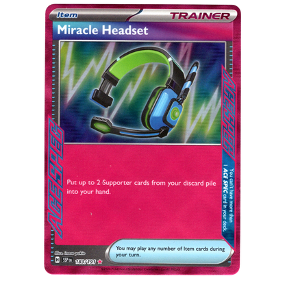 Pokémon Miracle Headset 183/191 ACE SPEC English NM