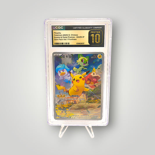 Pikachu 004/SV-P Scarlet & Violet Promo CGC Pristine 10 – Simplified Chinese