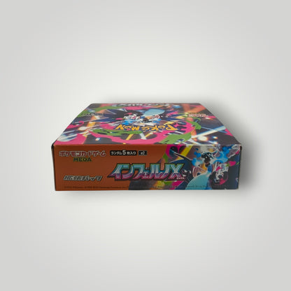 Japanese M2 Inferno X Pokémon TCG sealed booster box with colorful artwork.