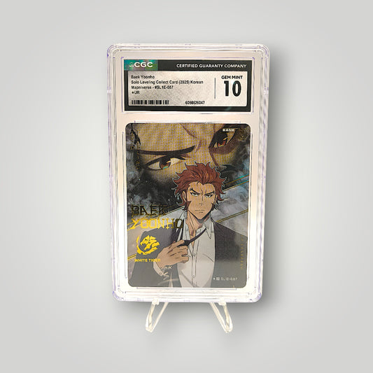 Solo Leveling Collect Card (2025) Baek Yoonho UR #SL1E-087 – Korean – CGC Gem Mint 10