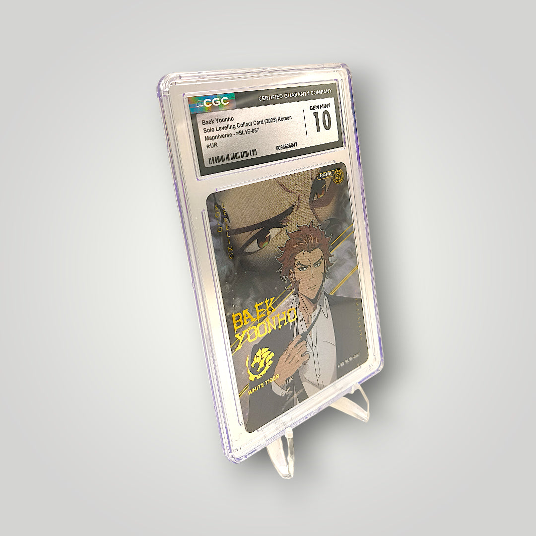 Solo Leveling Collect Card (2025) Baek Yoonho UR #SL1E-087 – Korean – CGC Gem Mint 10