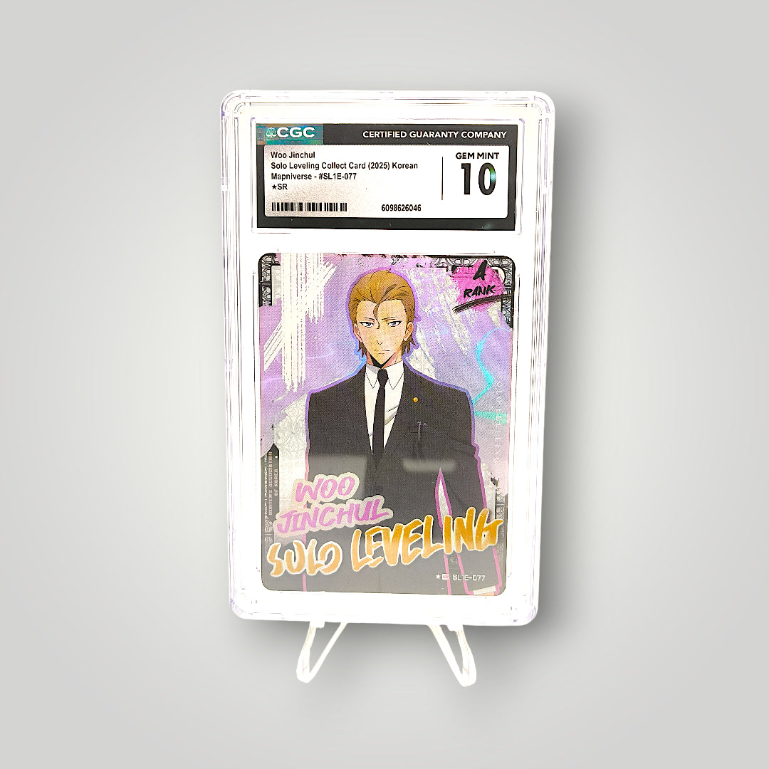 Woo Jinchul #SL1E-077 SR CGC Gem Mint 10 – Solo Leveling Mapniverse 2025 Korean