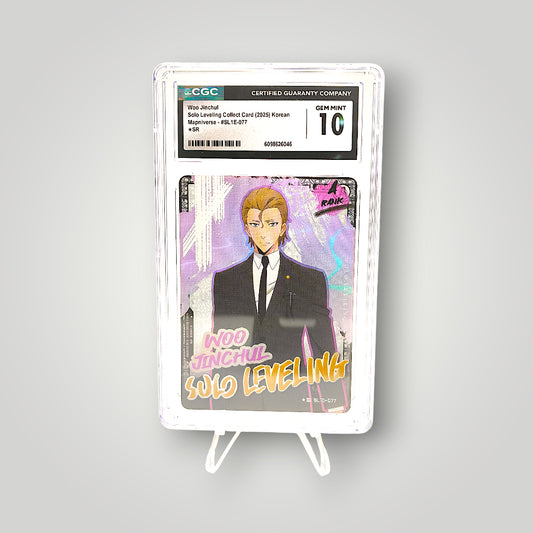 Woo Jinchul #SL1E-077 SR CGC Gem Mint 10 – Solo Leveling Mapniverse 2025 Korean