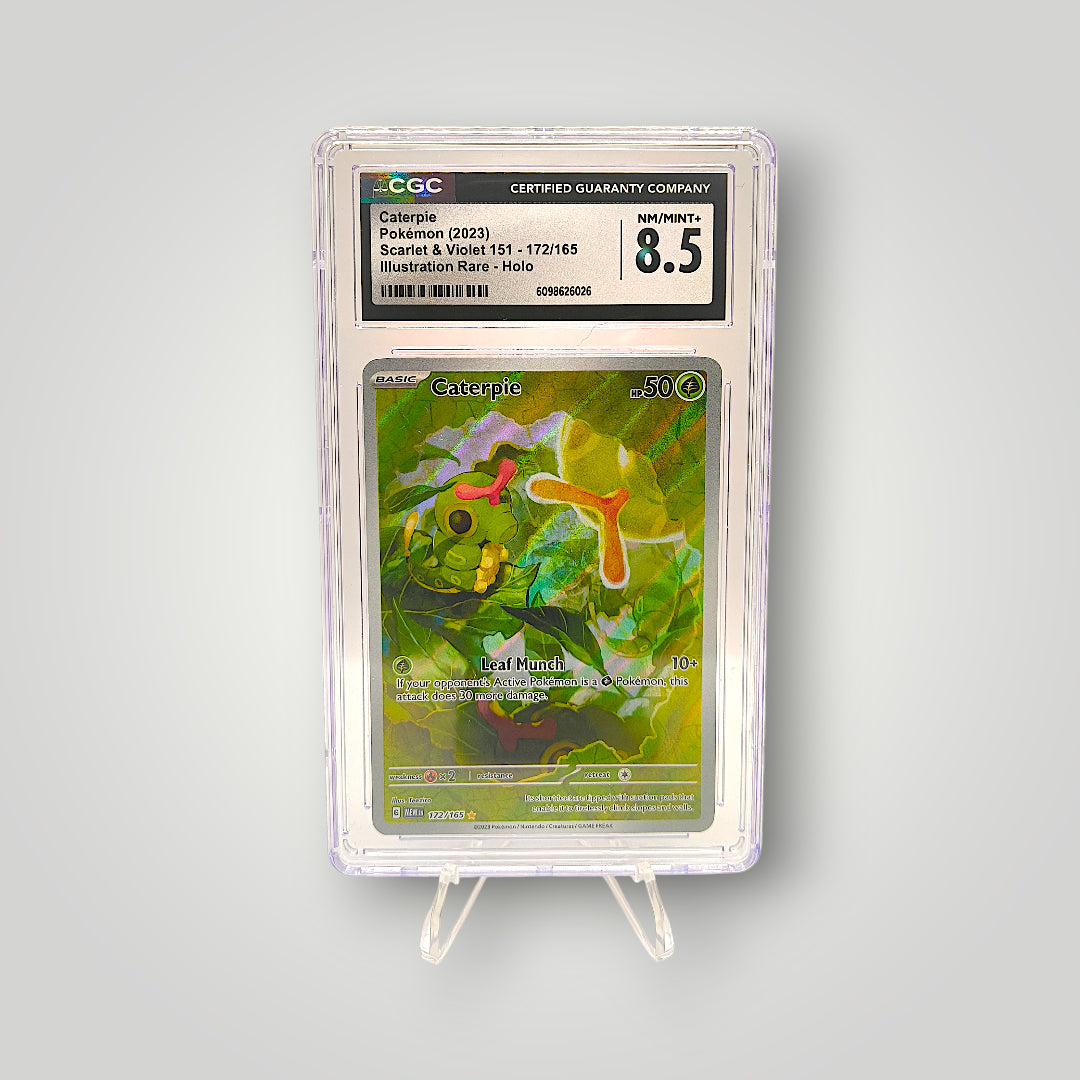 Caterpie 172/165 Illustration Rare CGC 8.5 (NM/Mint+) – Scarlet & Violet: 151