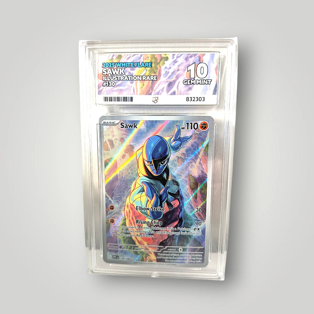 Sawk 130/086 (Illustration Rare) ACE 10 (Gem Mint) – Scarlet & Violet: White Flare SV10.5