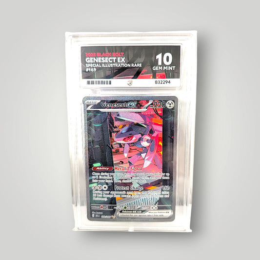 Genesect ex 169/086 (Special Illustration Rare) ACE 10 (Gem Mint) – Scarlet & Violet: Black Bolt SV10.5