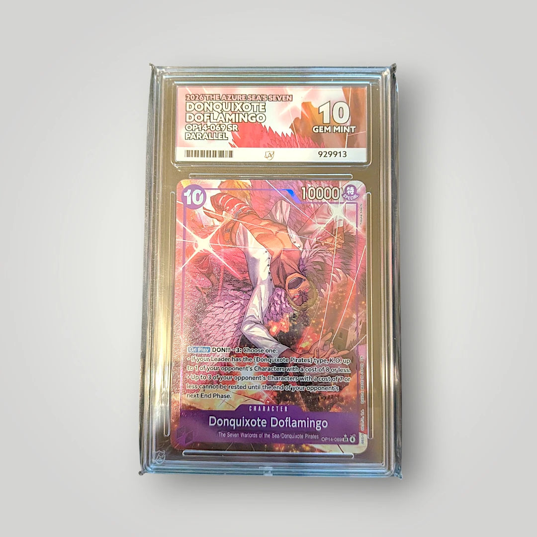 Donquixote Doflamingo OP14-069 SR Parallel ACE Grading Gem Mint 10 – One Piece English
