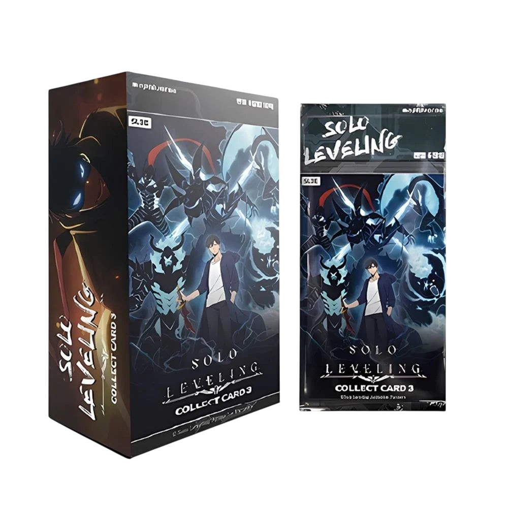 Ripperholics Solo Leveling Mapniverse Vol. 3 SL3E booster box and pack featuring Sung Jinwoo character artwork.