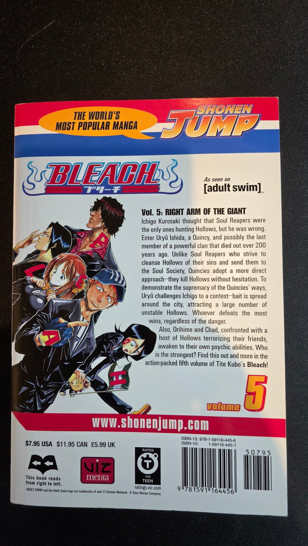 Bleach Volume 5 preowned actual copy back
