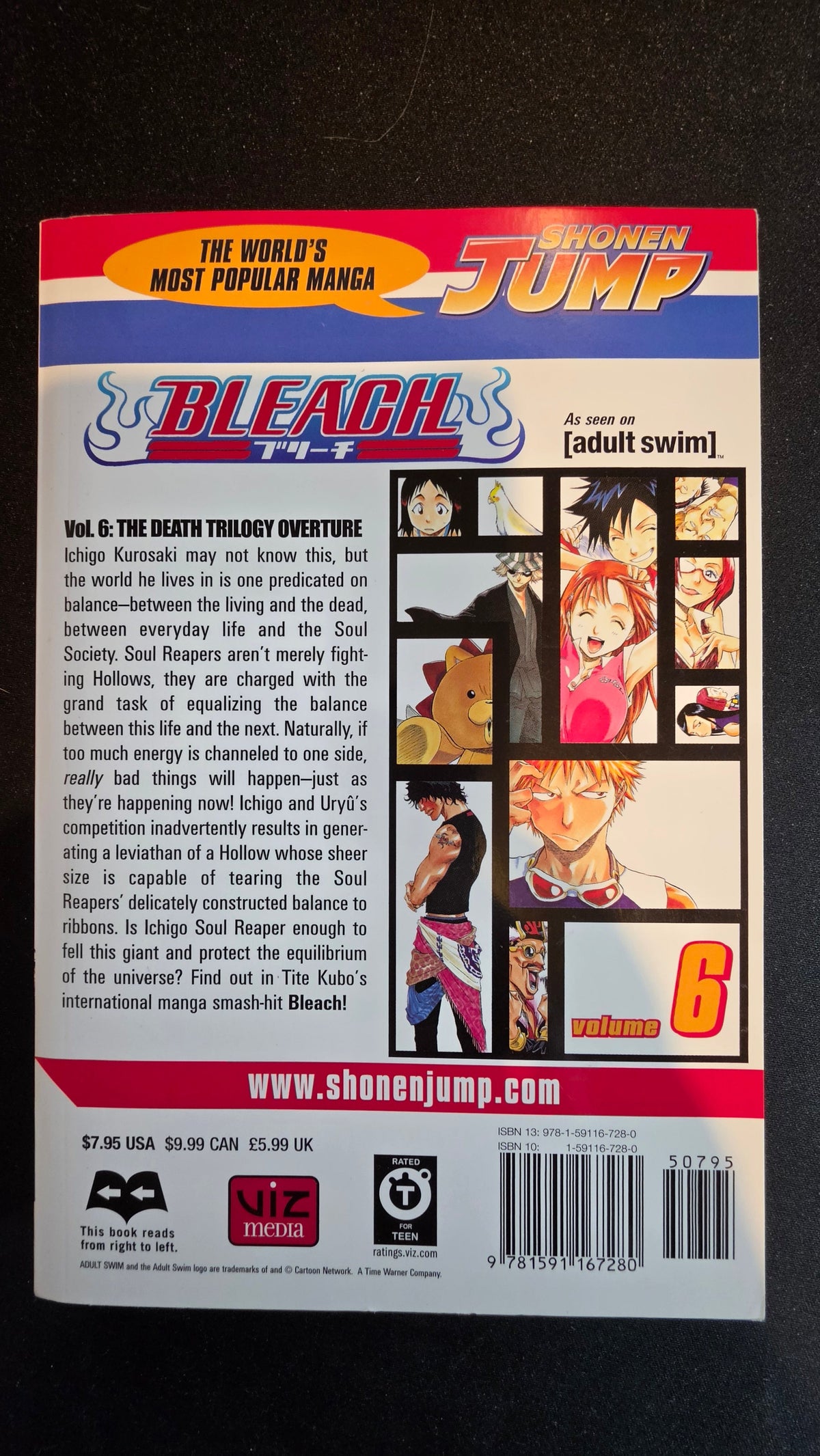 Bleach Volume 6 preowned actual copy back