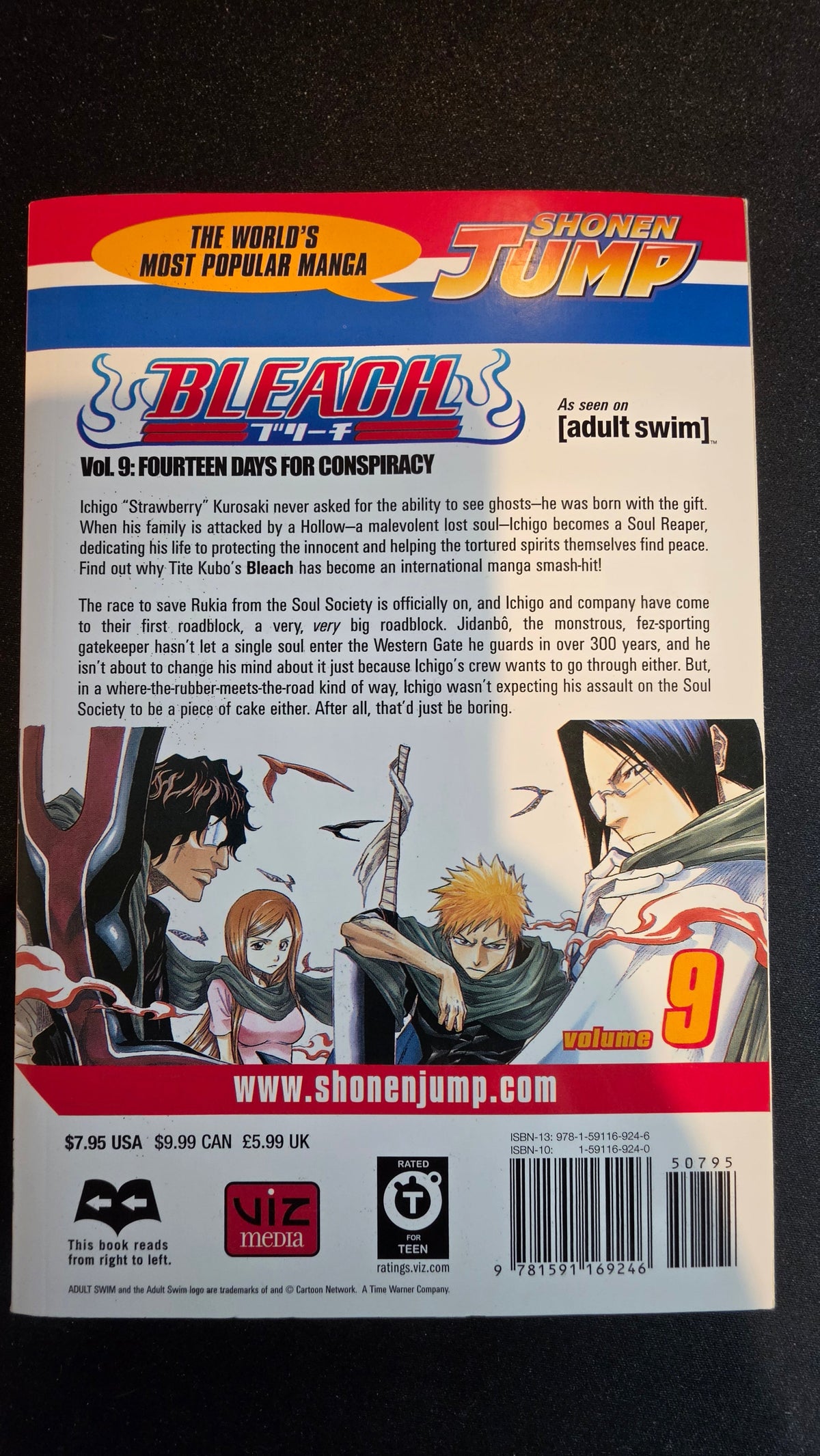 Bleach Volume 9 preowned actual copy back