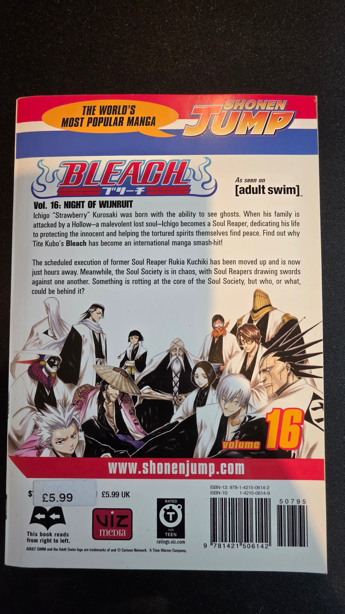 Bleach Volume 16 preowned actual copy back
