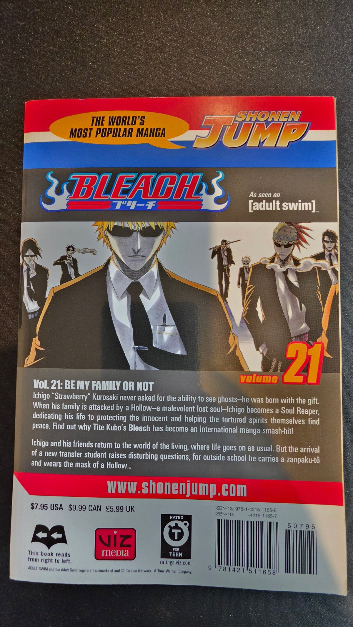 Bleach Volume 21 preowned actual copy back
