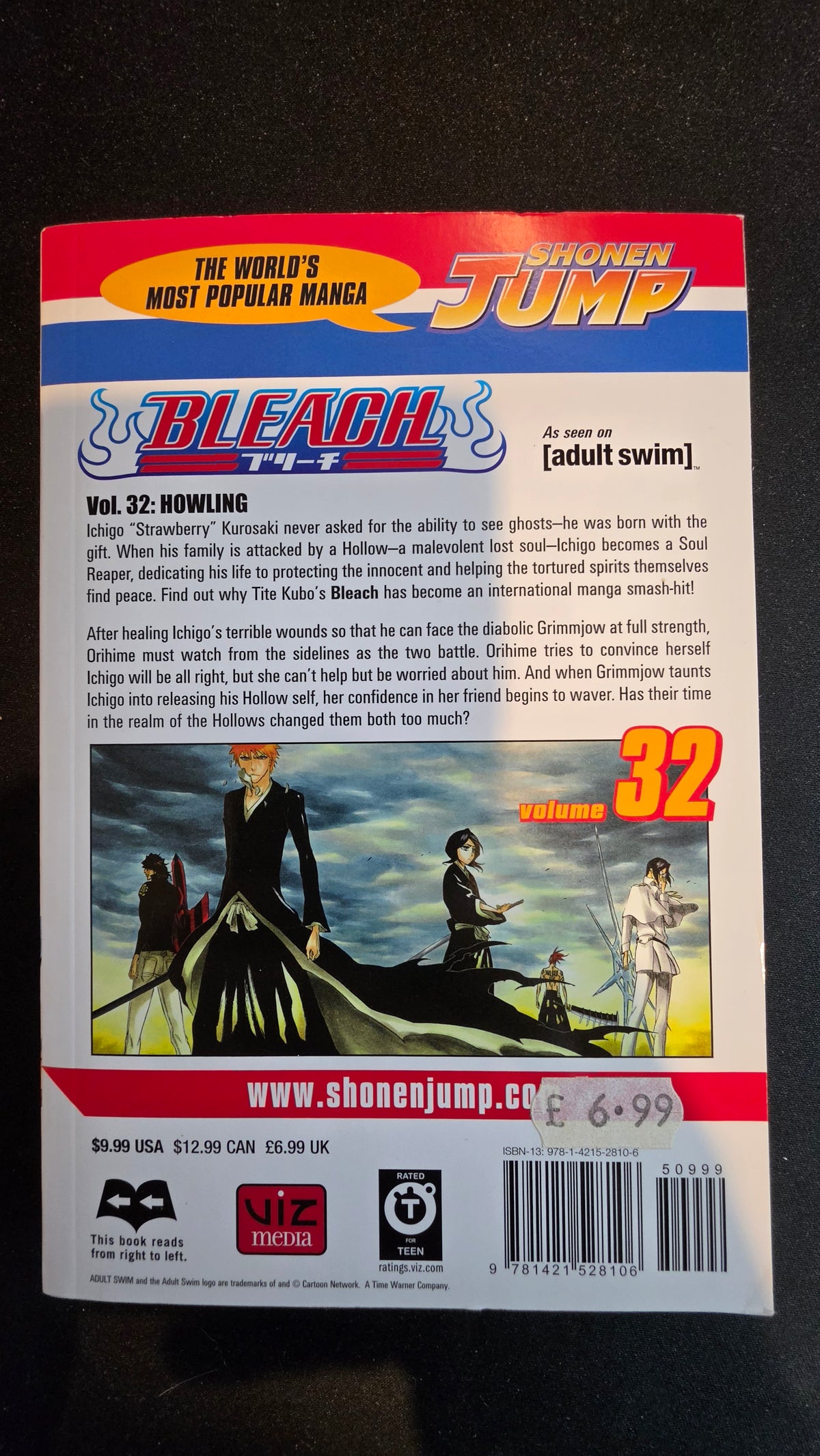 Bleach Volume 32 preowned actual copy back
