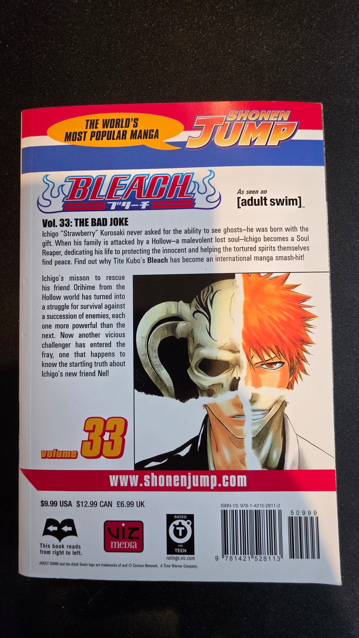 Bleach Volume 33 preowned actual copy back