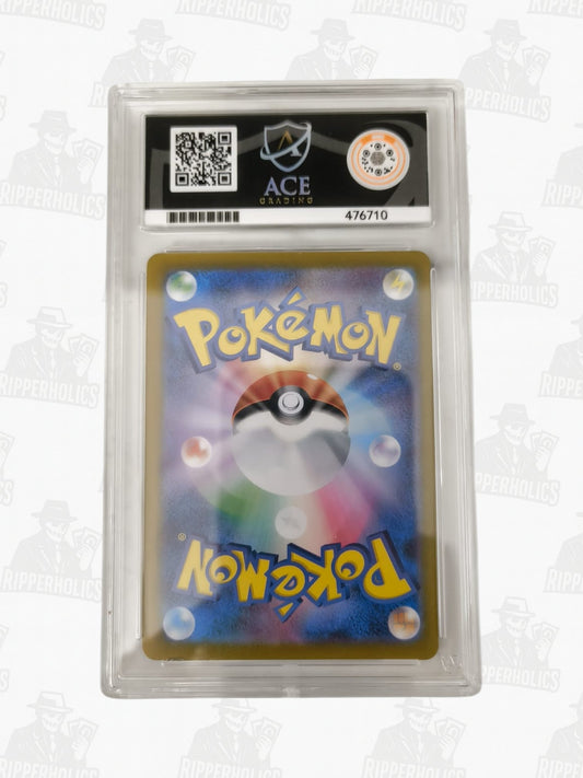 Cynthia's Garchomp ex #087 Pokémon card in protective ACE slab with 10 grade label and holographic details.