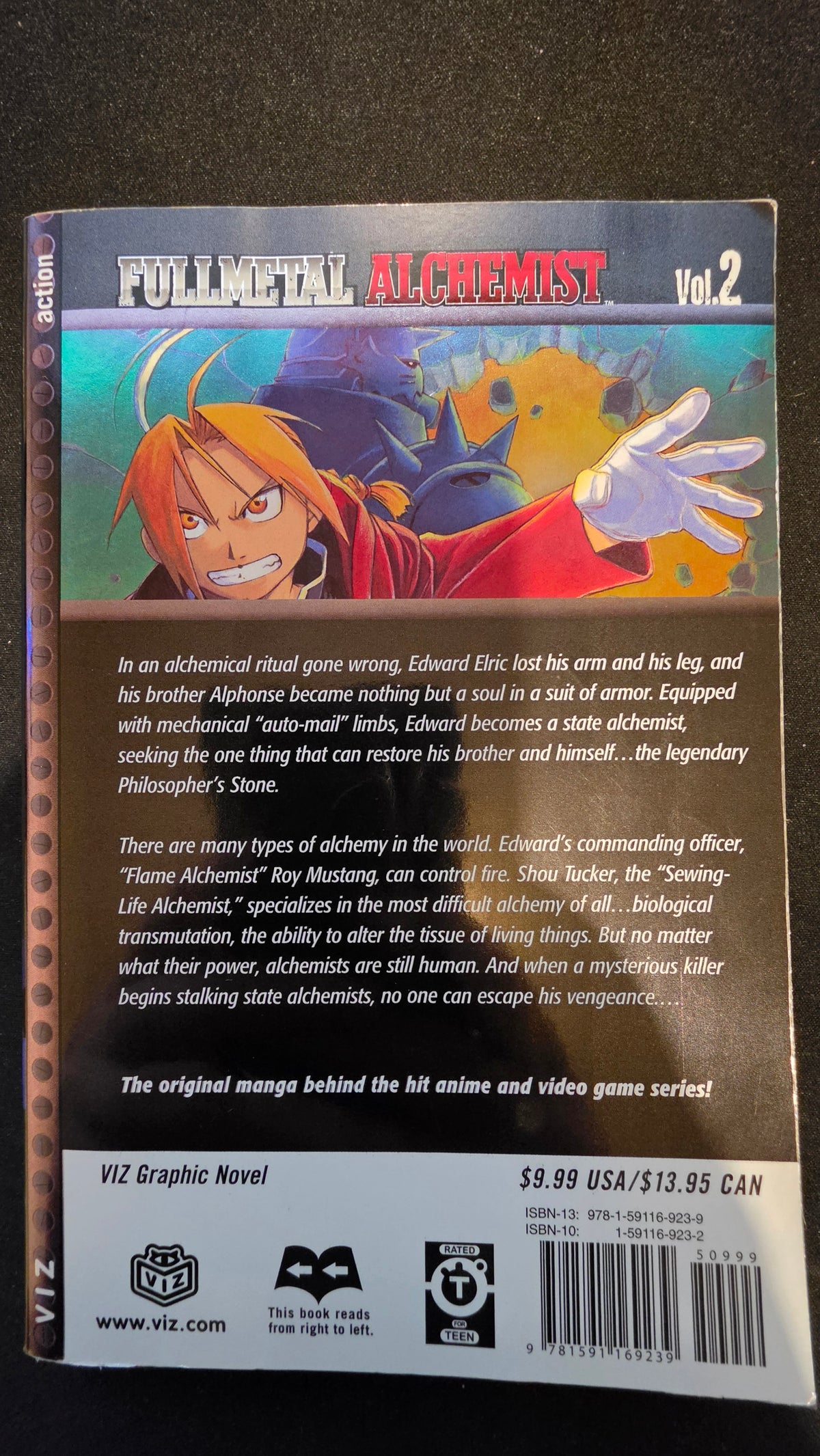 Fullmetal Alchemist Volume 2 preowned actual copy back