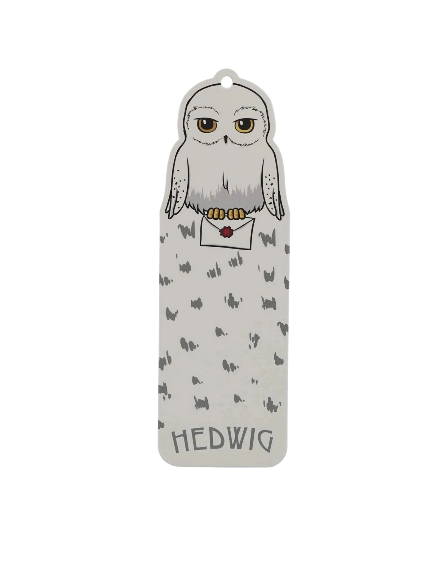 Ripperholics Harry Potter Hedwig paper bookmark featuring a white owl illustration with a letter and tassel detail
