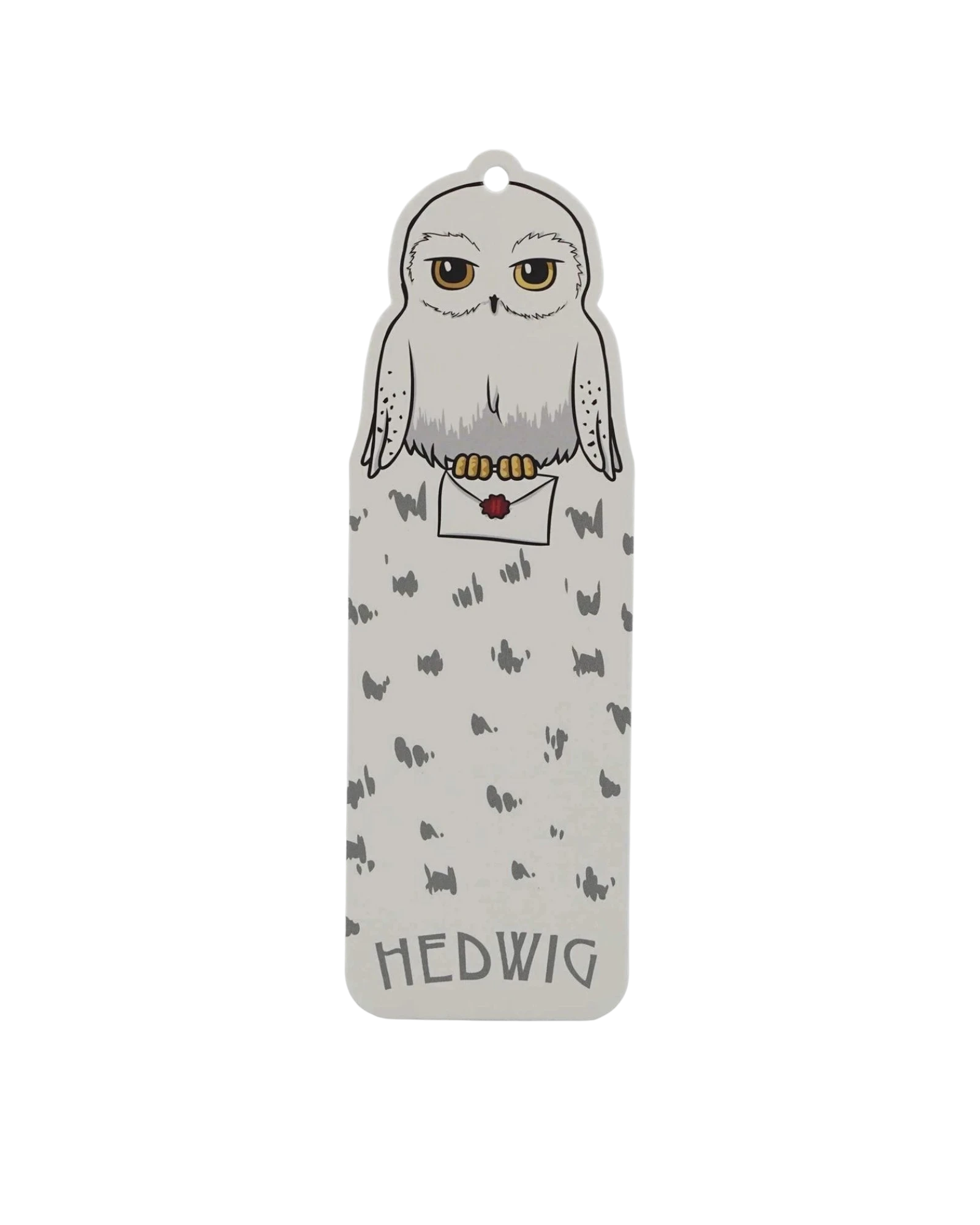 Ripperholics Harry Potter Hedwig paper bookmark featuring a white owl illustration with a letter and tassel detail