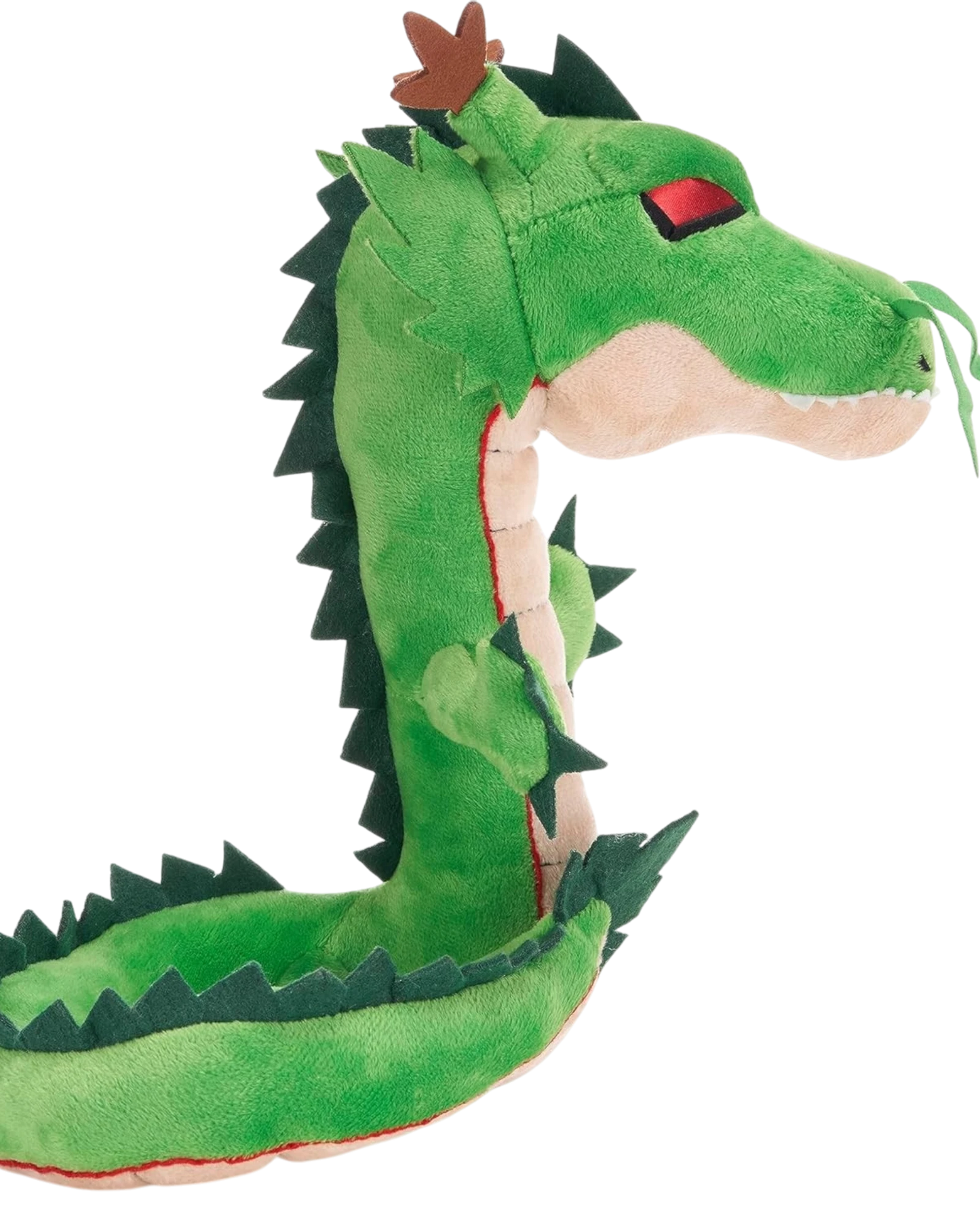 Ripperholics 12-inch Shenron dragon soft toy from Dragon Ball Super in green plush fabric with red eyes