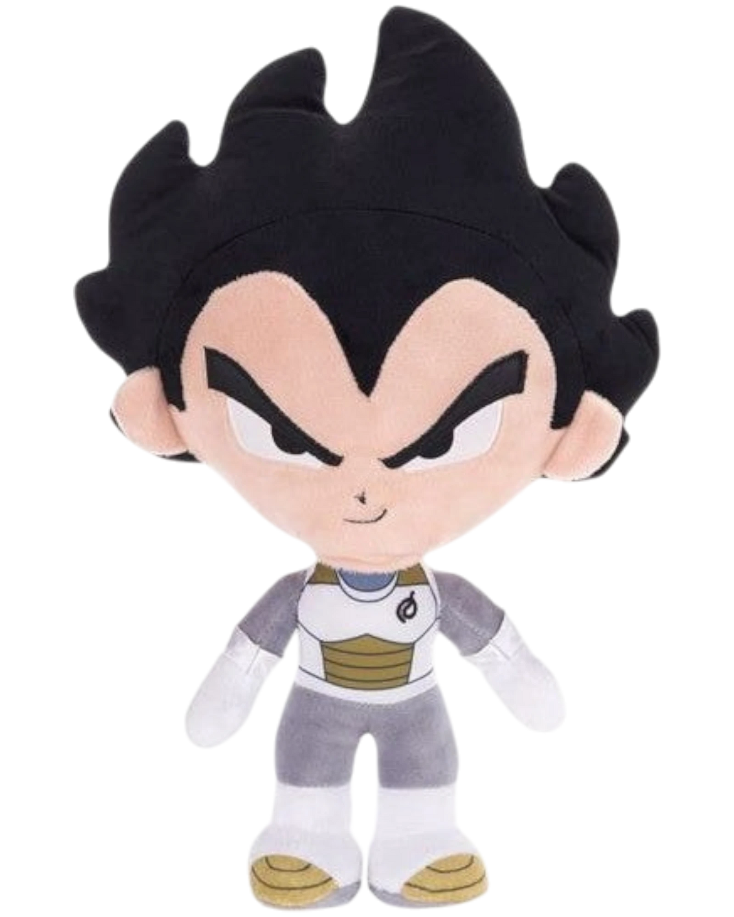Ripperholics 12-inch Super Vegeta plush soft toy from Dragon Ball Super with iconic black hair and battle armor