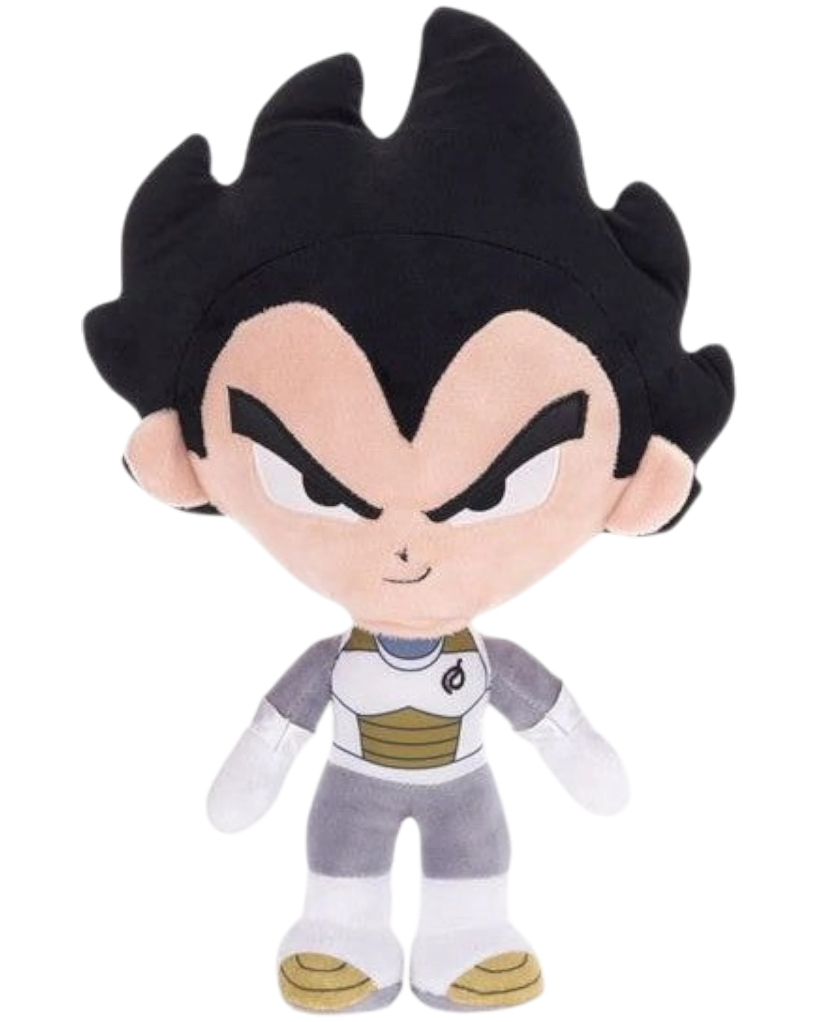 Ripperholics 12-inch Super Vegeta plush soft toy from Dragon Ball Super with iconic black hair and battle armor