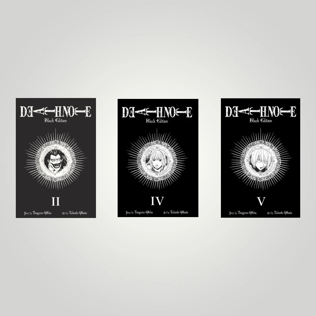Death Note Black Edition Vol. 2, 4 & 5 Manga Bundle English New