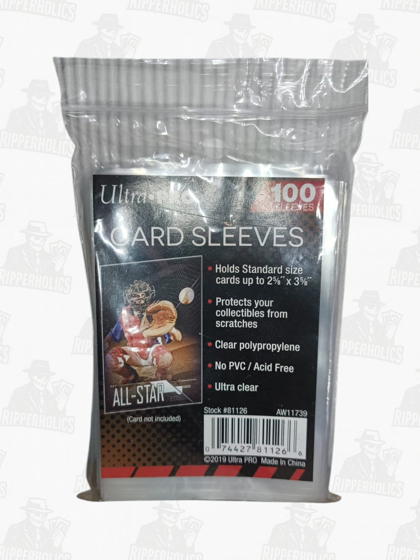 Ultra Pro - 100 Card Sleeves - Standard Size - Clear - Ripperholics