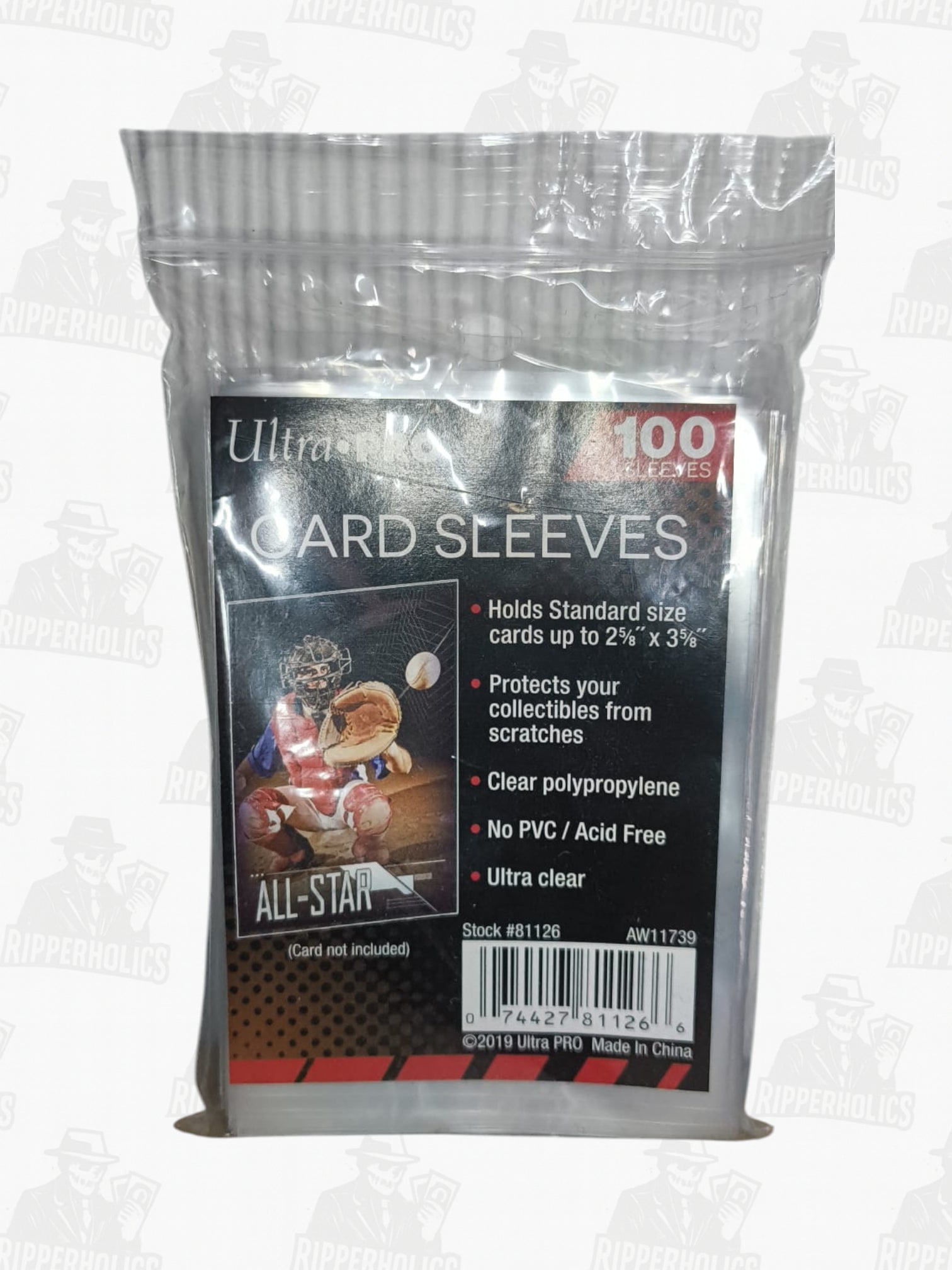 Ultra Pro - 100 Card Sleeves - Standard Size - Clear - Ripperholics