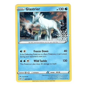Glastrier | Holiday Snowflake Stamp Promo | Pokémon TCG | Single Raw Card