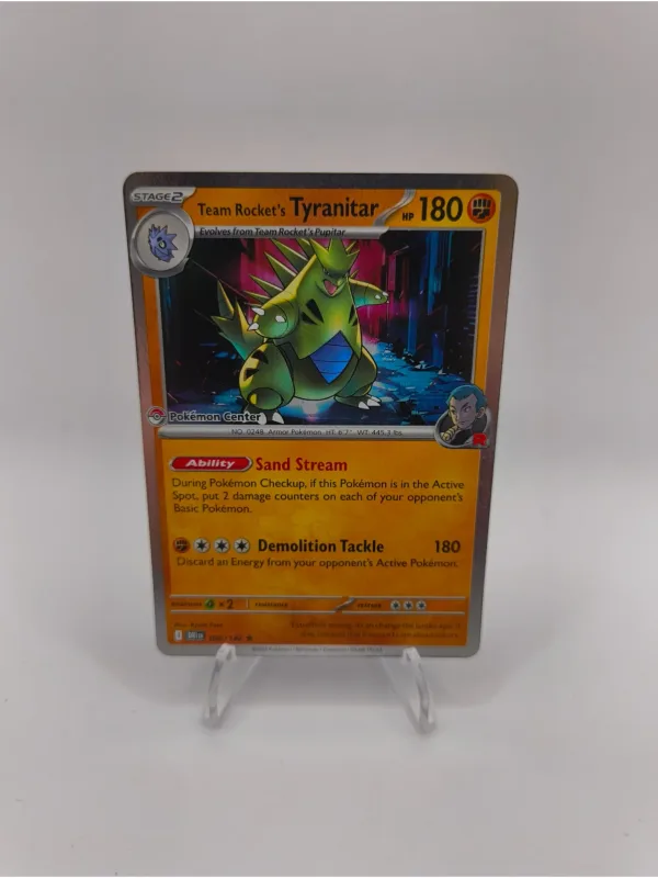 Team Rocket’s Tyranitar PC‑Stamped 096/182 - Front