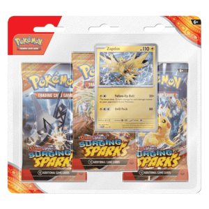 Surging Sparks 3-Pack Blister — Zapdos Promo | Pokémon TCG
