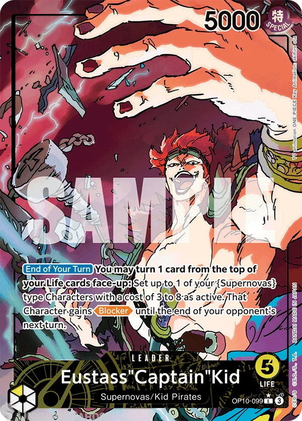 Eustass “Captain” Kid | Alt Art Leader | OP10-099 | Raw Single Card | One Piece TCG