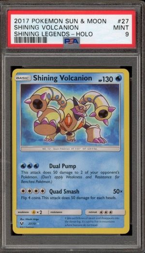 Shining Volcanion | SLG 27/73 | PSA 9 Graded | Pokémon TCG